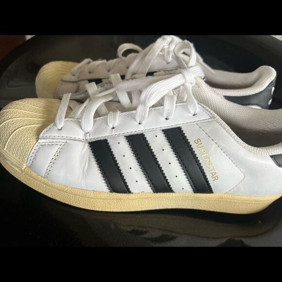 Adidas Original Superstar Shoes Low Top White Black C77124  Size 7.5 - Picture 7 of 14